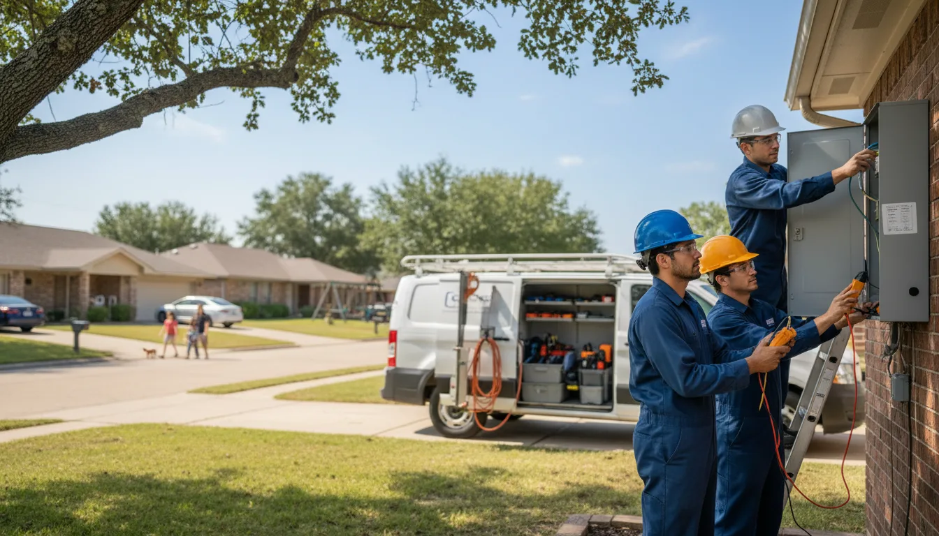 Certified electrician providing emergency electrical services in Roland, OK